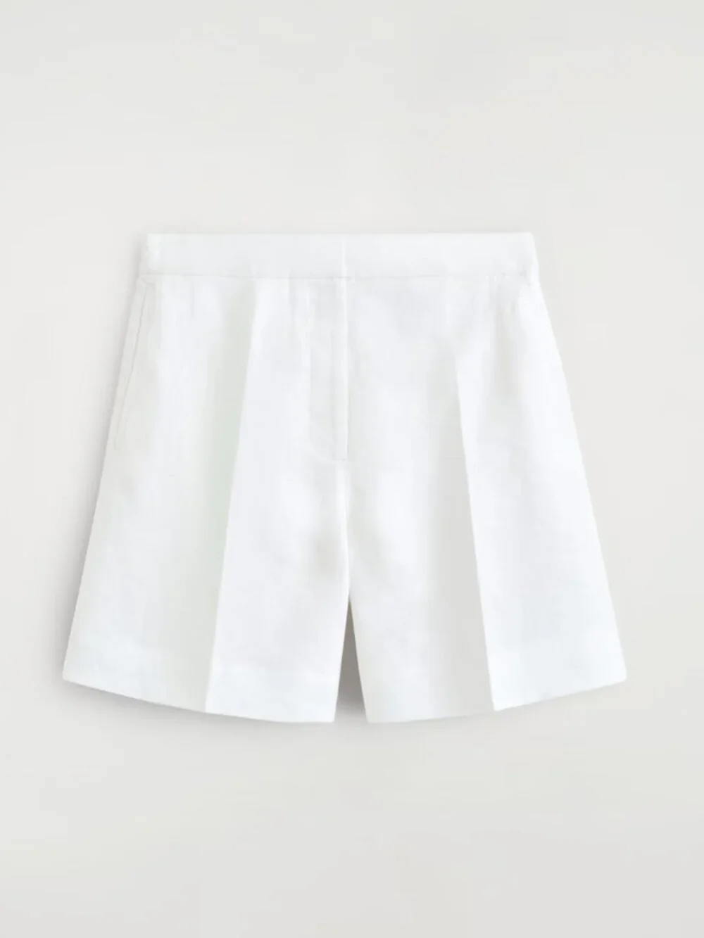 COS White 100% Linen Pull-On Shorts Size Large - Picture 5 of 13